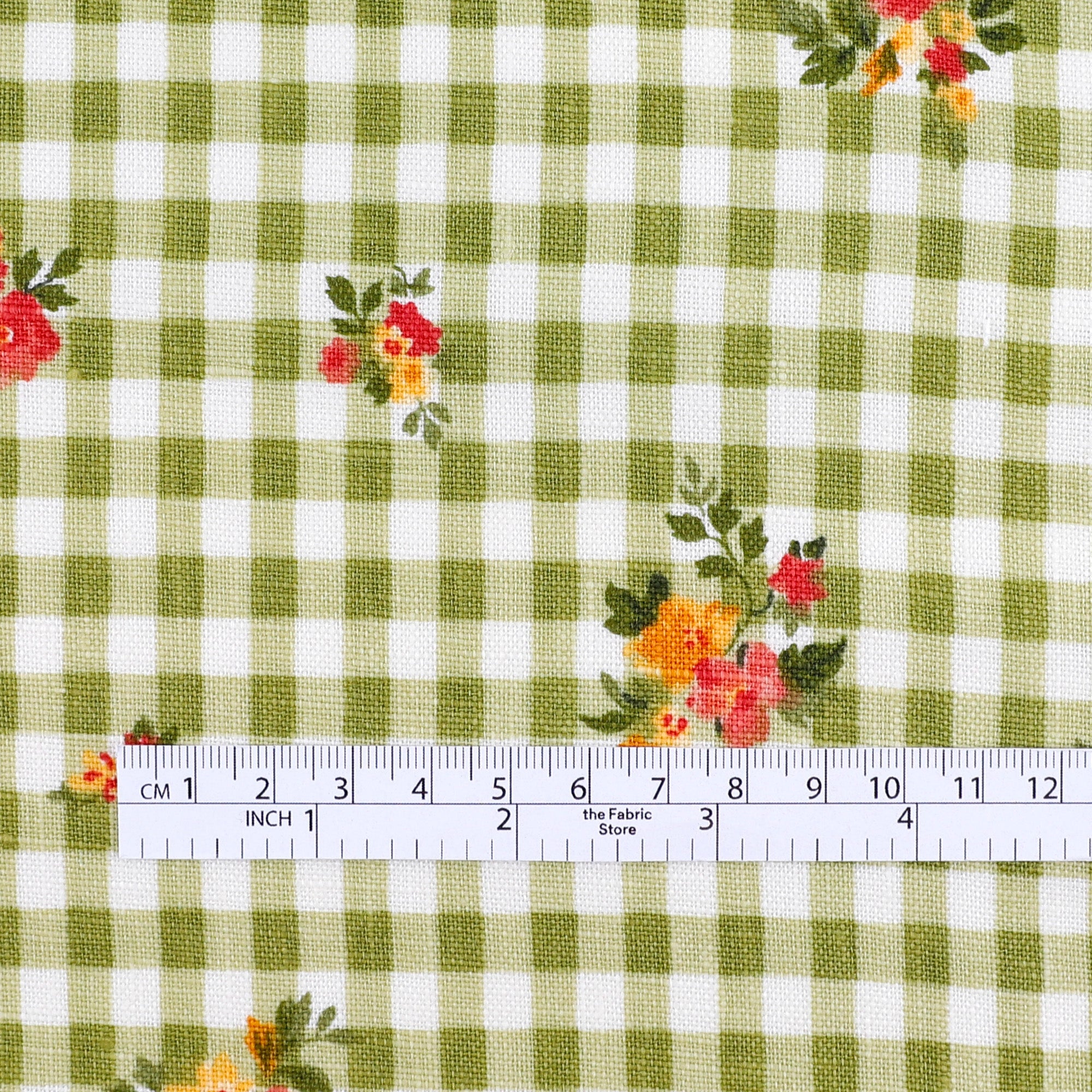 Picnic Posy Linen - Green Mix