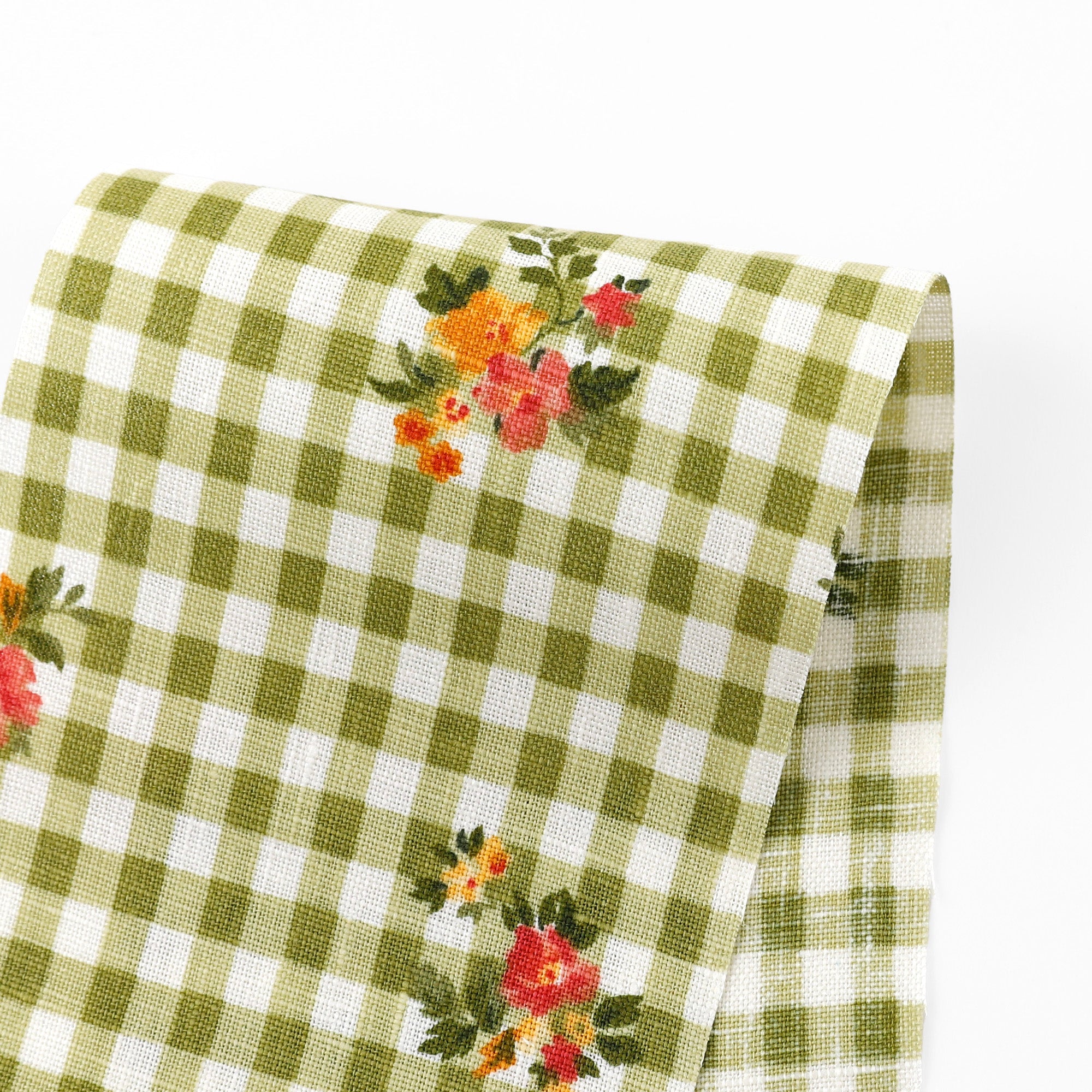 Picnic Posy Linen - Green Mix