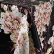 Dark Peony Silk Satin - Multi