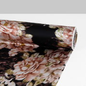 Dark Peony Silk Satin - Multi