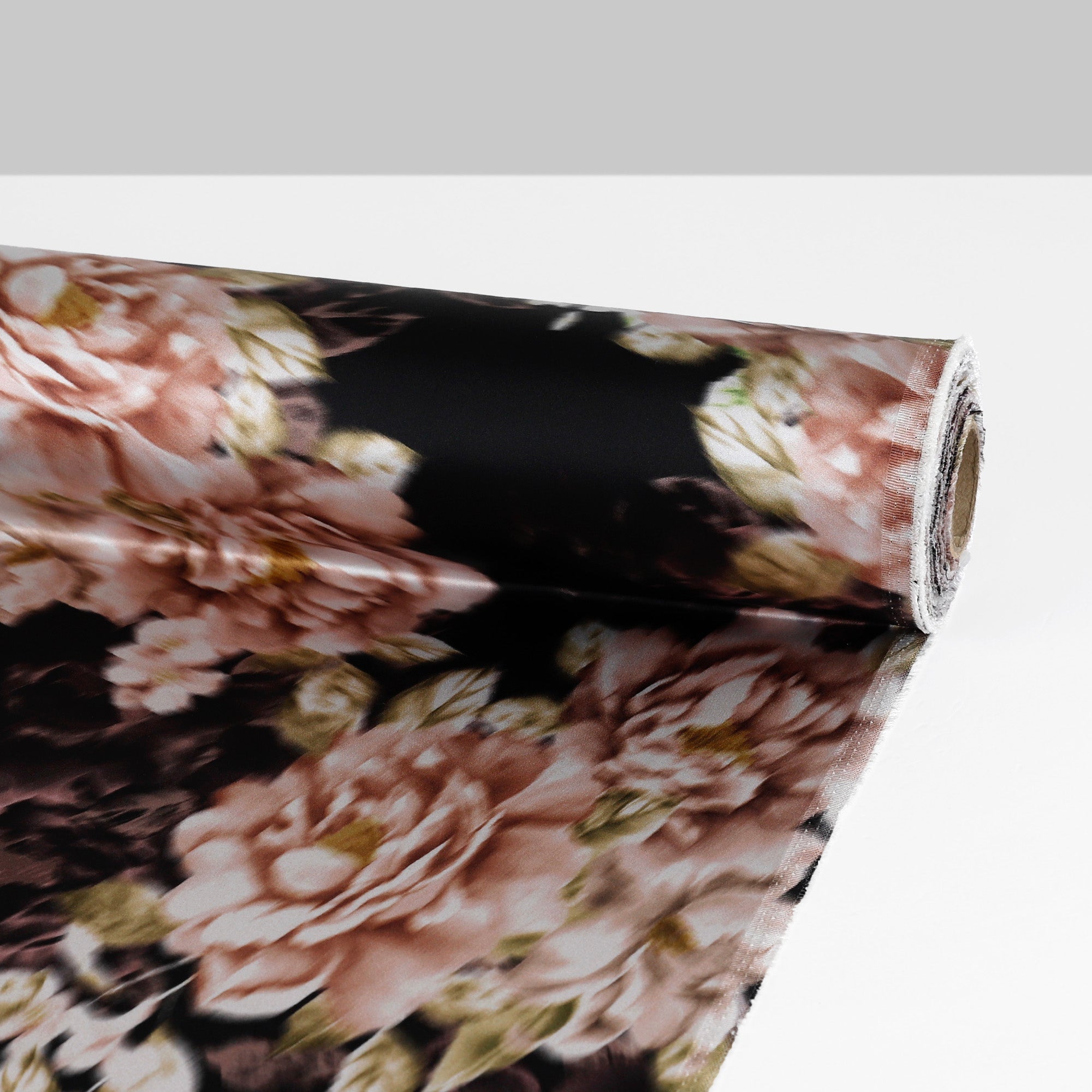 Dark Peony Silk Satin - Multi
