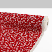Viscose Crepe - Red Daisy