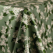 Star Jasmine Floral Silk Satin - Sage