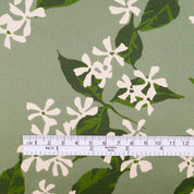 Star Jasmine Floral Silk Satin - Sage