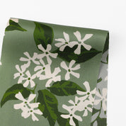 Star Jasmine Floral Silk Satin - Sage