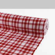 Cotton/Poly Check - Ruby Red