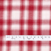 Cotton/Poly Check - Ruby Red