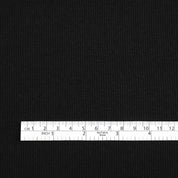 Heavyweight Stretch ZQ Merino 2x1 Rib - Black