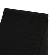 Heavyweight Stretch ZQ Merino 2x1 Rib - Black
