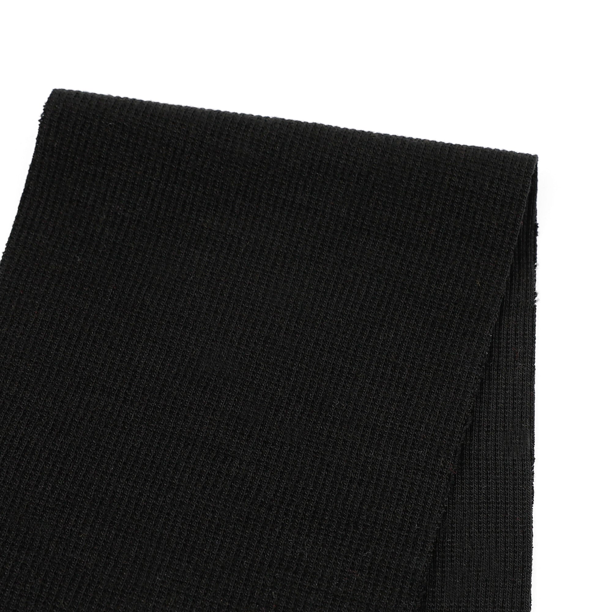 Heavyweight Stretch ZQ Merino 2x1 Rib - Black
