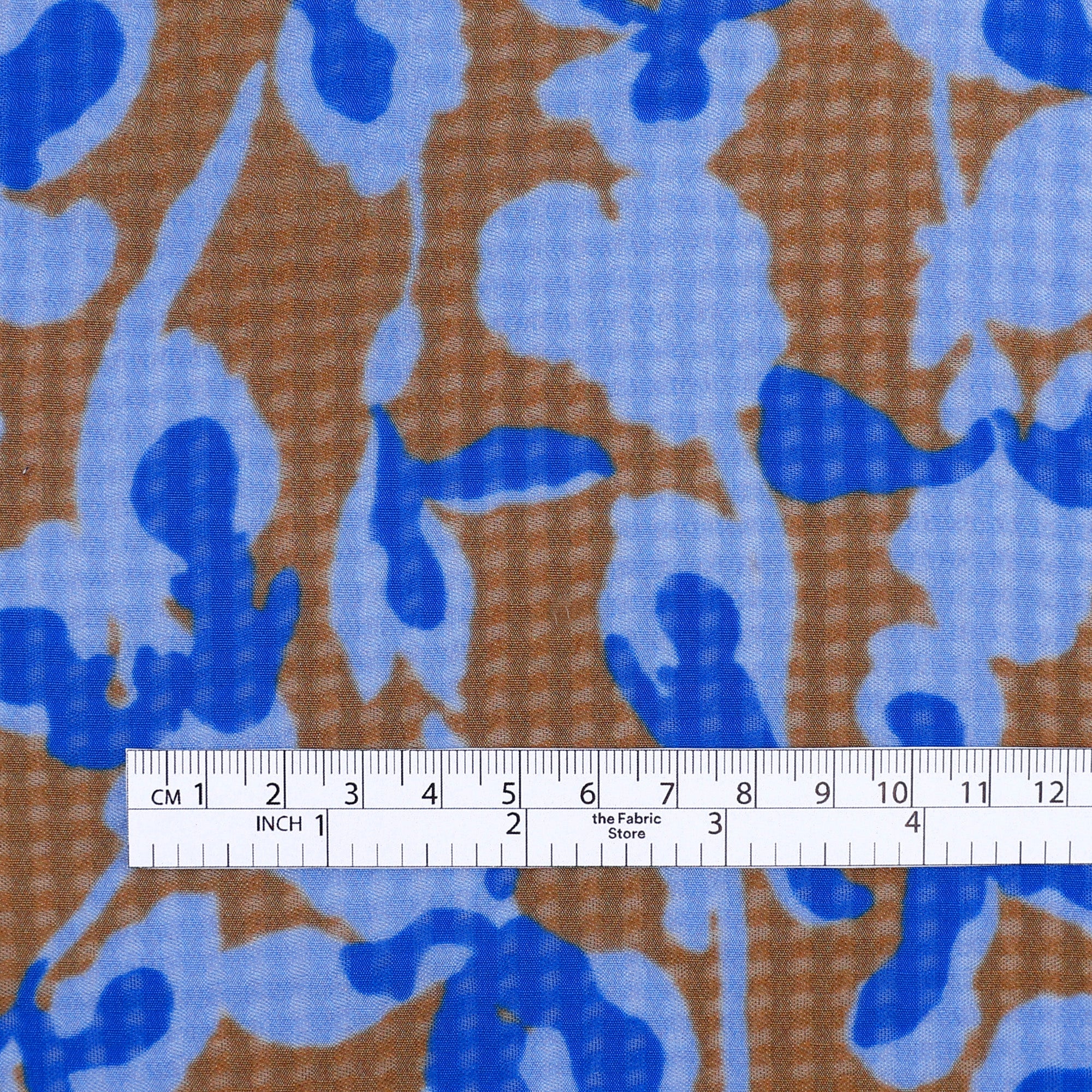 Woven Check Rayon Gauze - Iris Blur