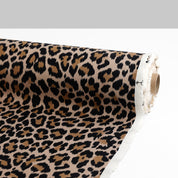 Leopard Cotton Blend Ponte - Brown/Black