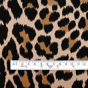 Leopard Cotton Blend Ponte - Brown/Black