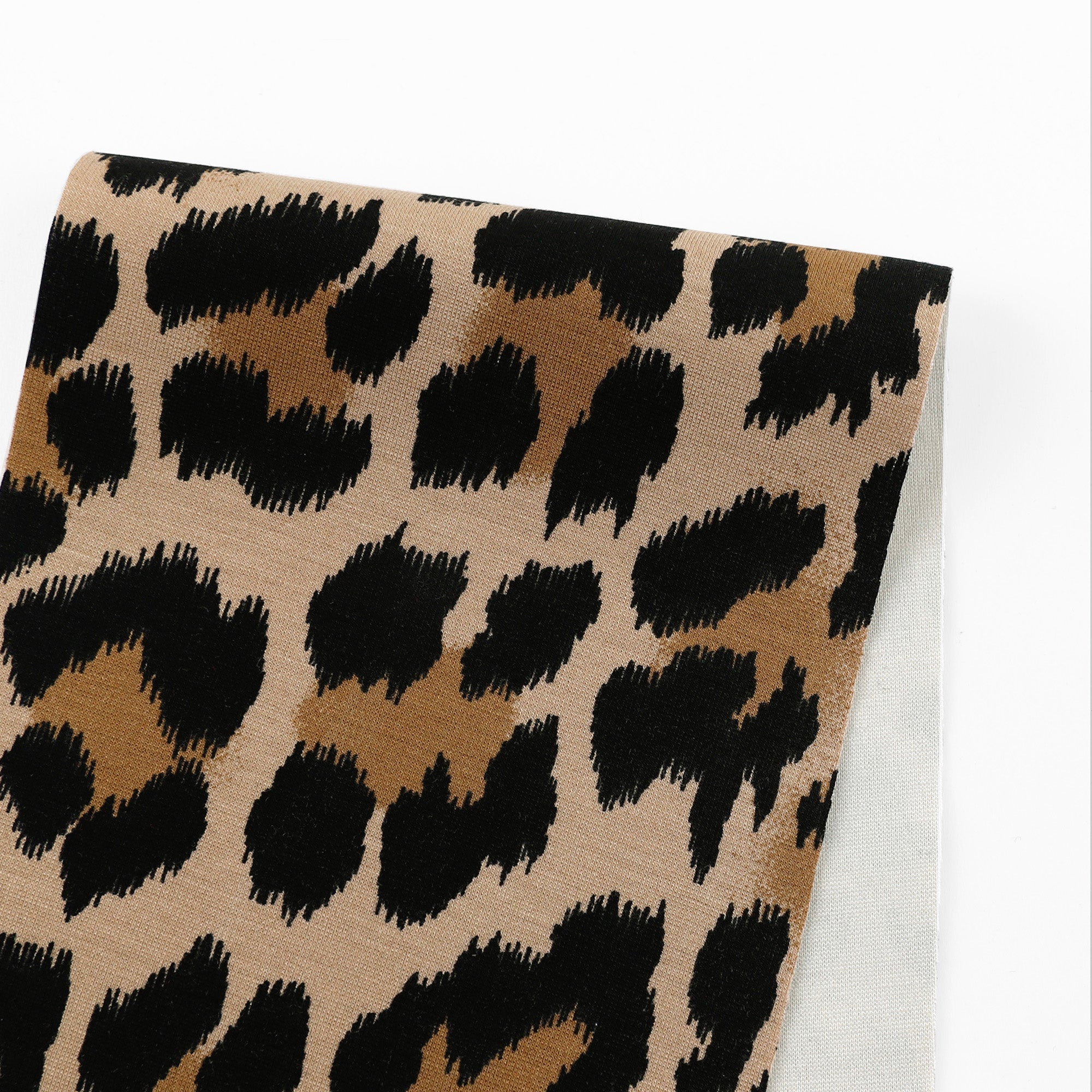 Leopard Cotton Blend Ponte - Brown/Black
