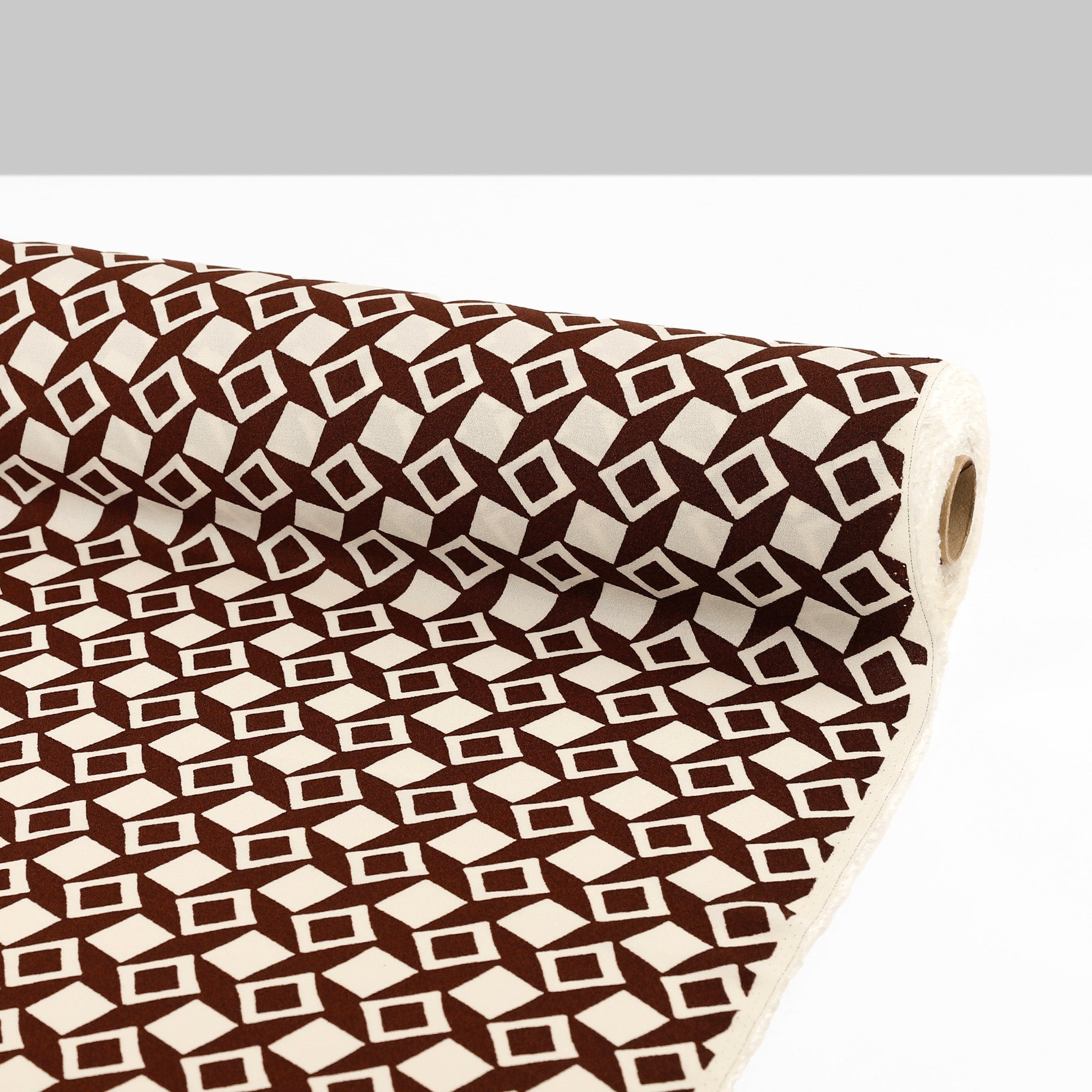 Viscose Crepe - Cocoa Mosaic