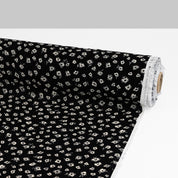 Scribble Blooms Viscose Georgette - Black