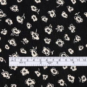 Scribble Blooms Viscose Georgette - Black