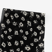 Scribble Blooms Viscose Georgette - Black