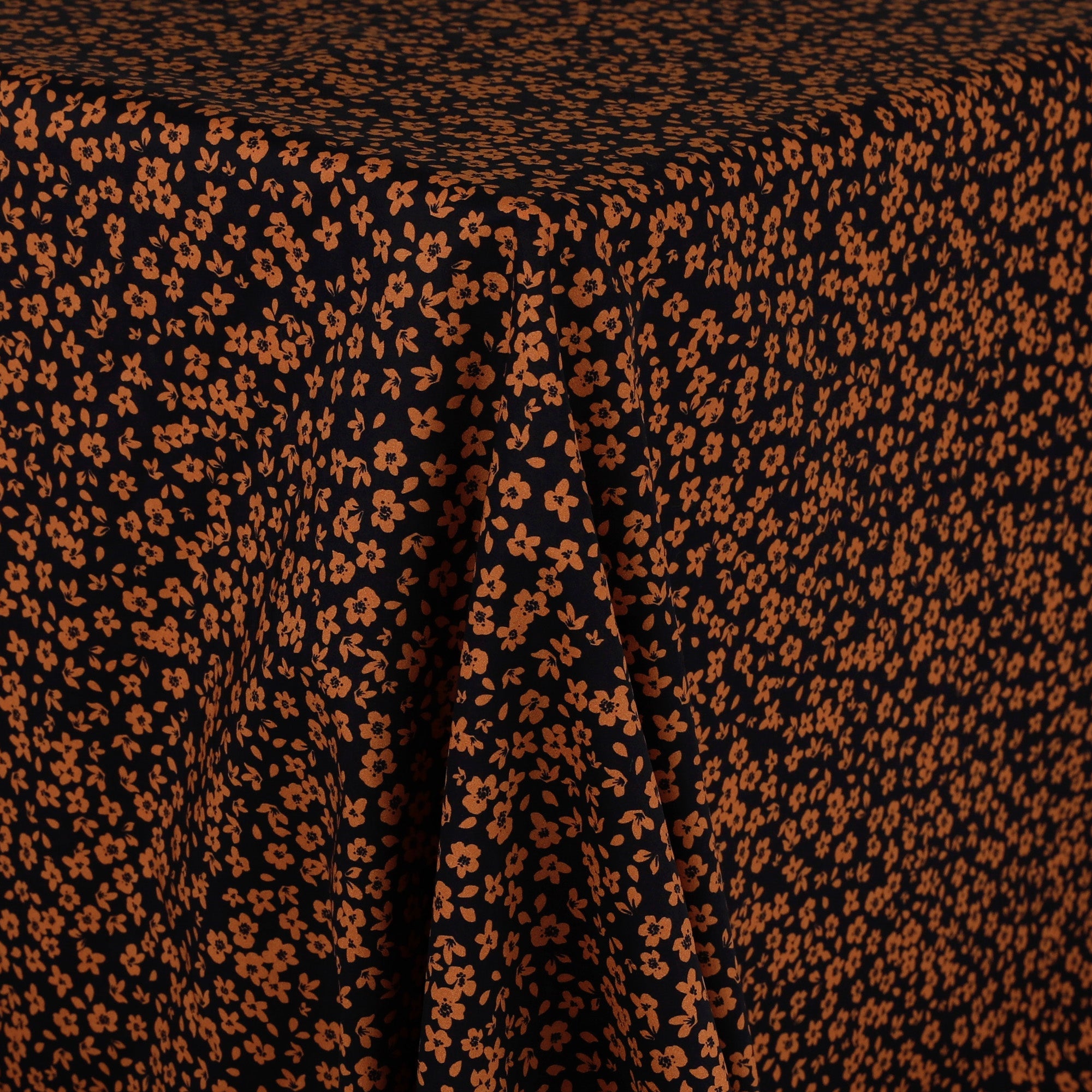 Night Floral Cotton - Dark Navy / Rust