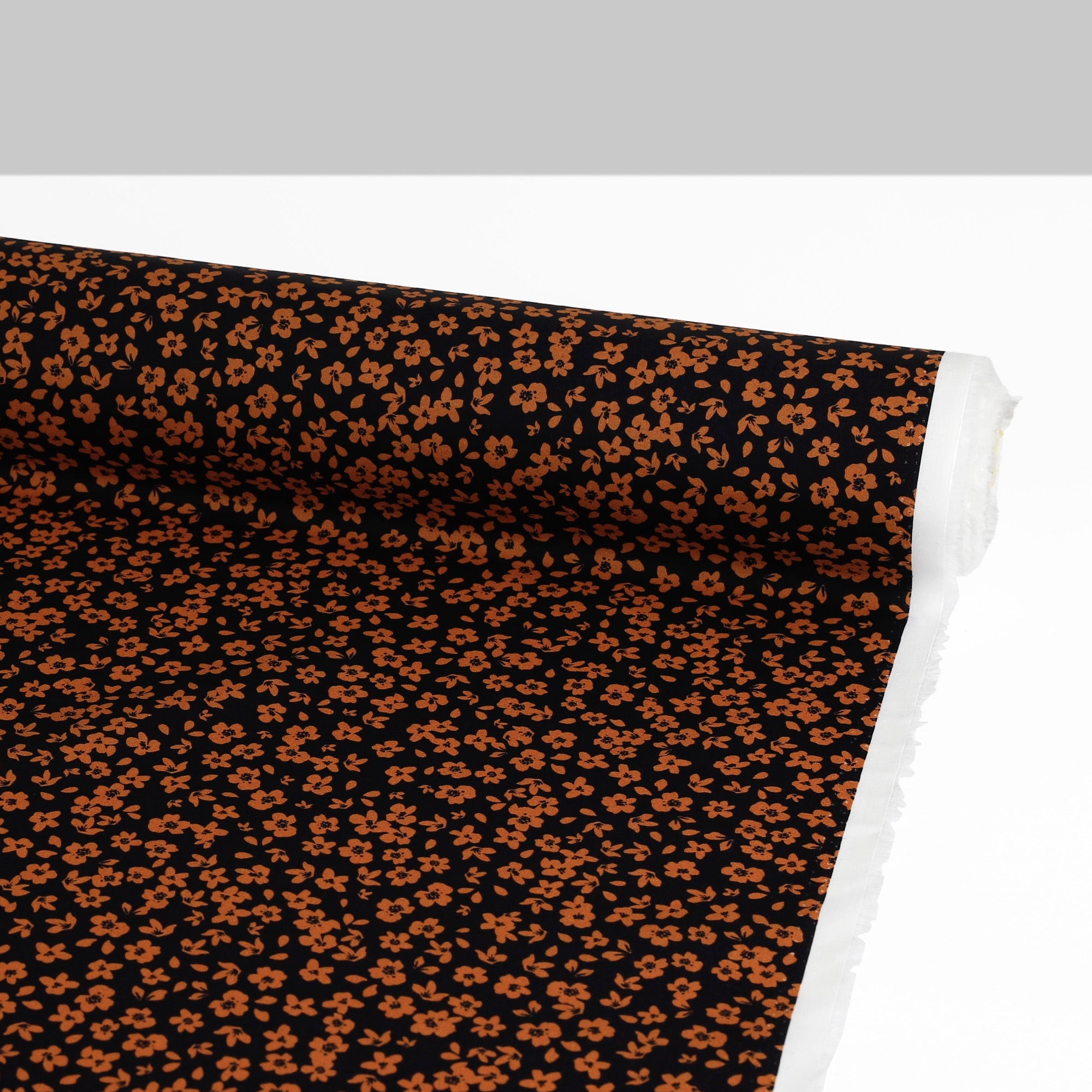 Night Floral Cotton - Dark Navy / Rust