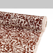 Floral Vines Silk Crepe De Chine - Maple