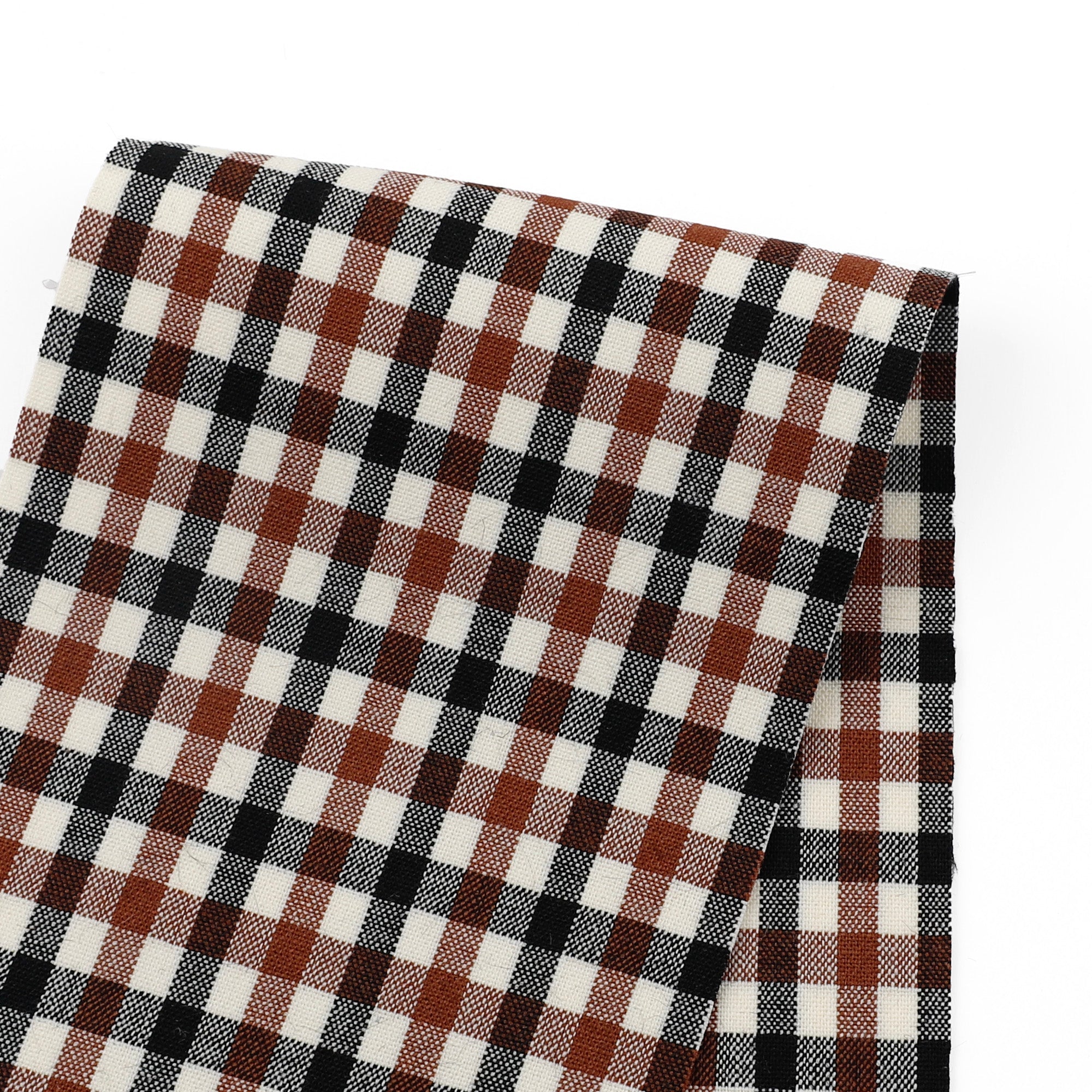 Country Plaid Wool Blend - Brown/Black
