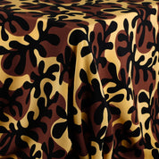 Abstract Coral Silk Crepe De Chine - Earthen
