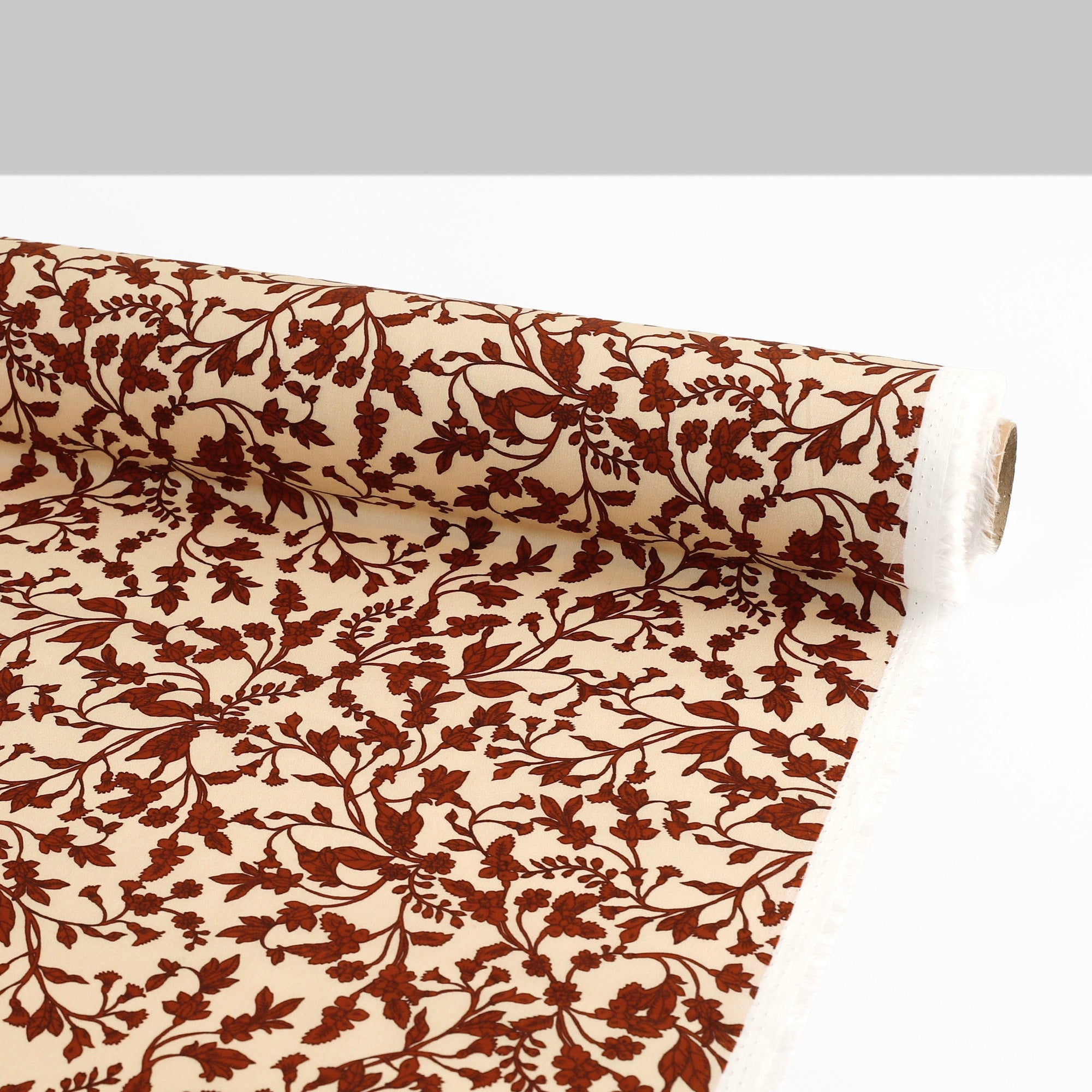 Floral Vines Organic Cotton - Maple