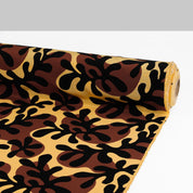 Abstract Coral Silk Crepe De Chine - Earthen