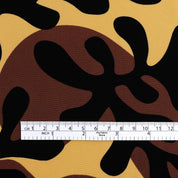 Abstract Coral Silk Crepe De Chine - Earthen