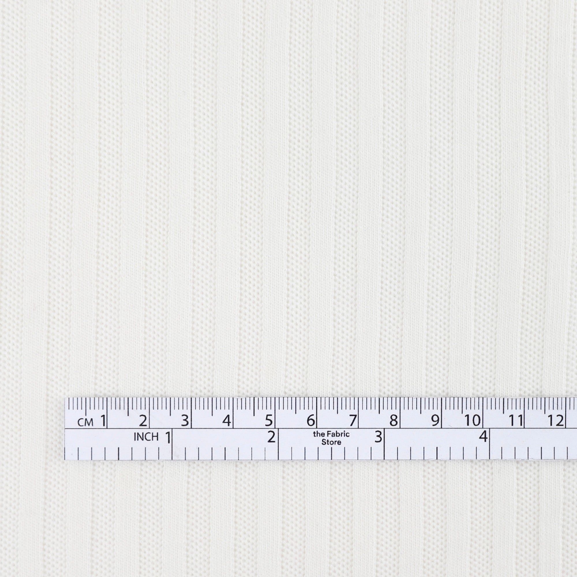 Wide Piqué Cotton Rib - Snow