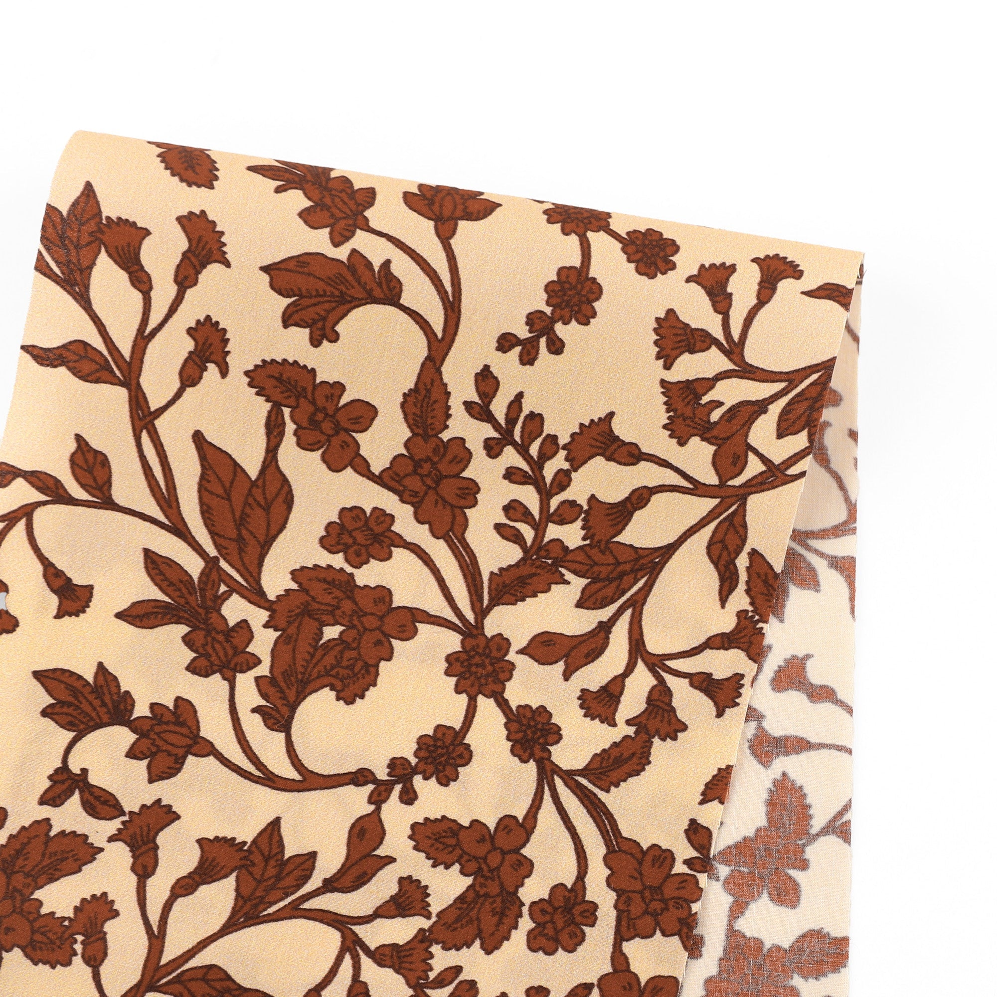 Floral Vines Organic Cotton - Maple