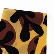 Abstract Coral Silk Crepe De Chine - Earthen