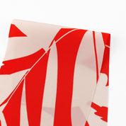 Palm Silk Crepe De Chine - Bright Coral