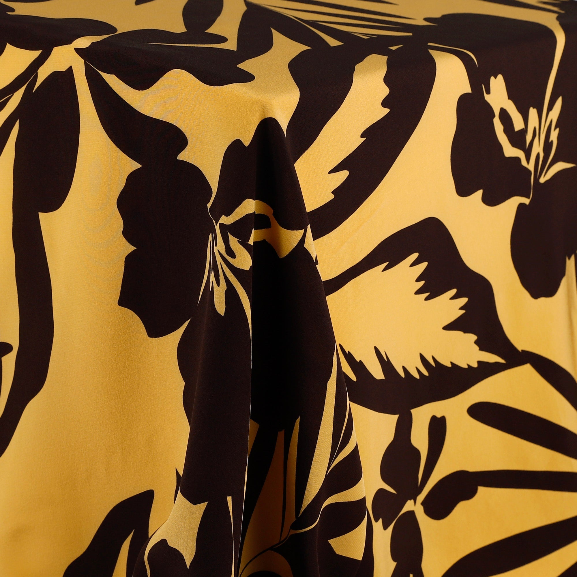 Palm Silk Crepe De Chine - Banana Choc