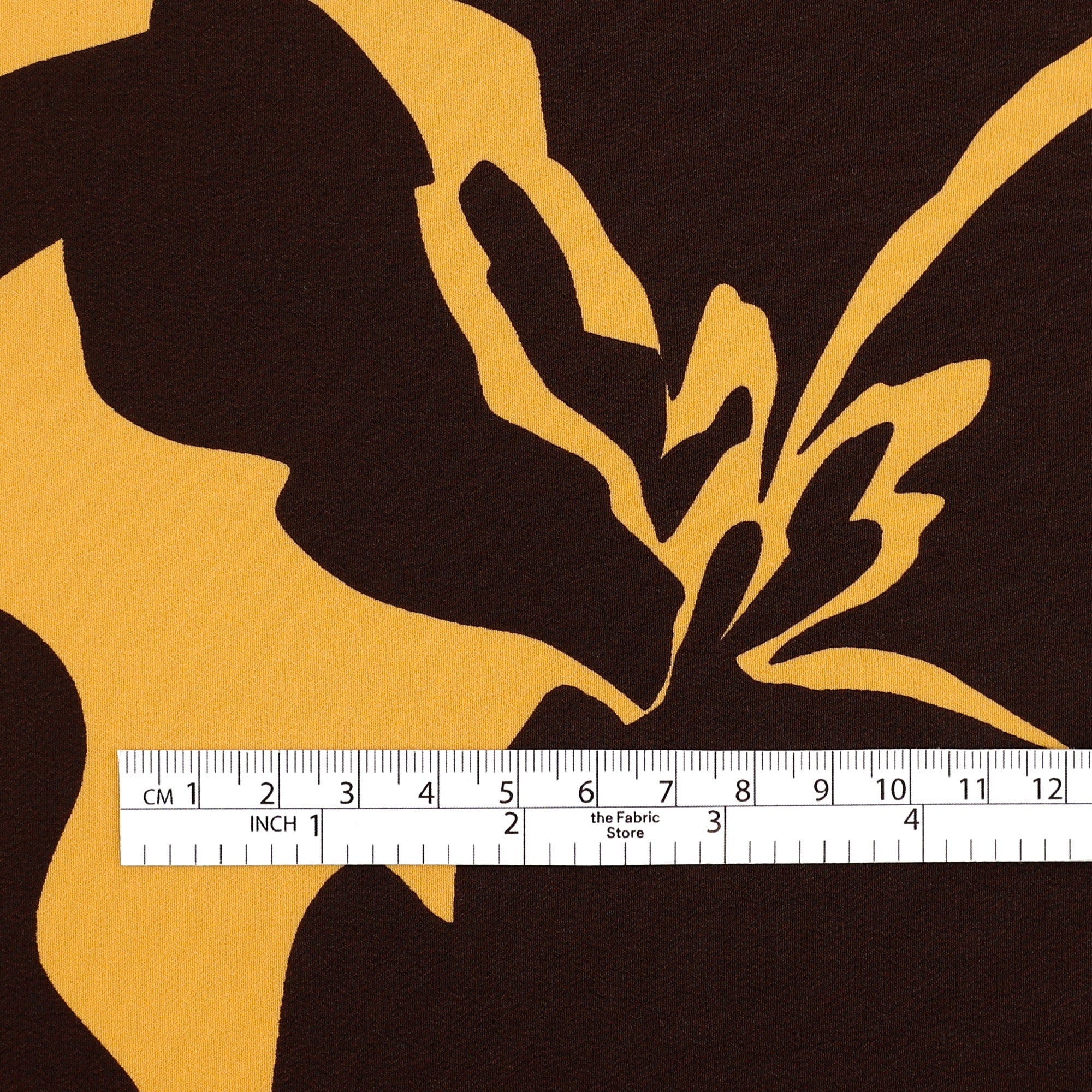 Palm Silk Crepe De Chine - Banana Choc