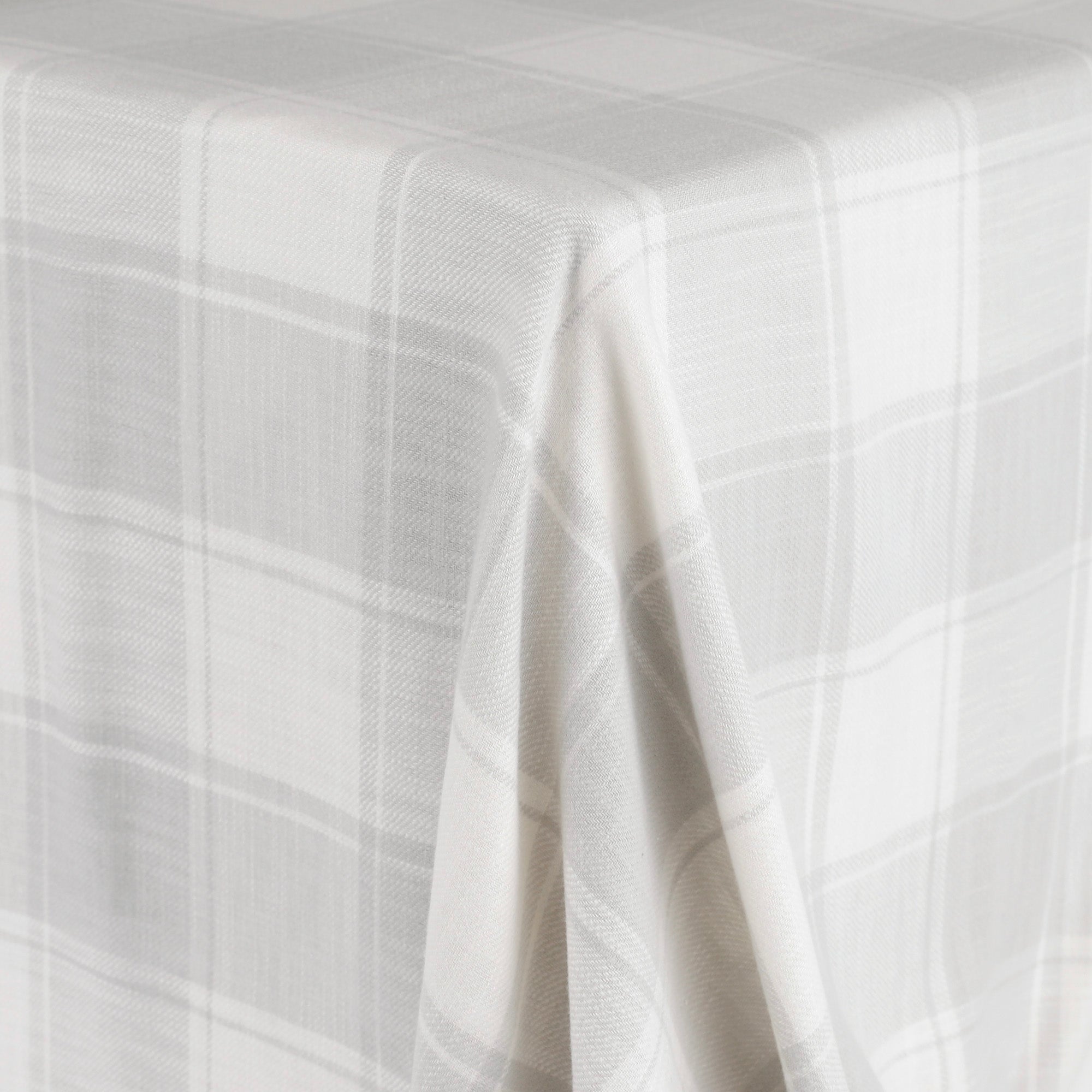 Brushed Plaid Cotton - Snow