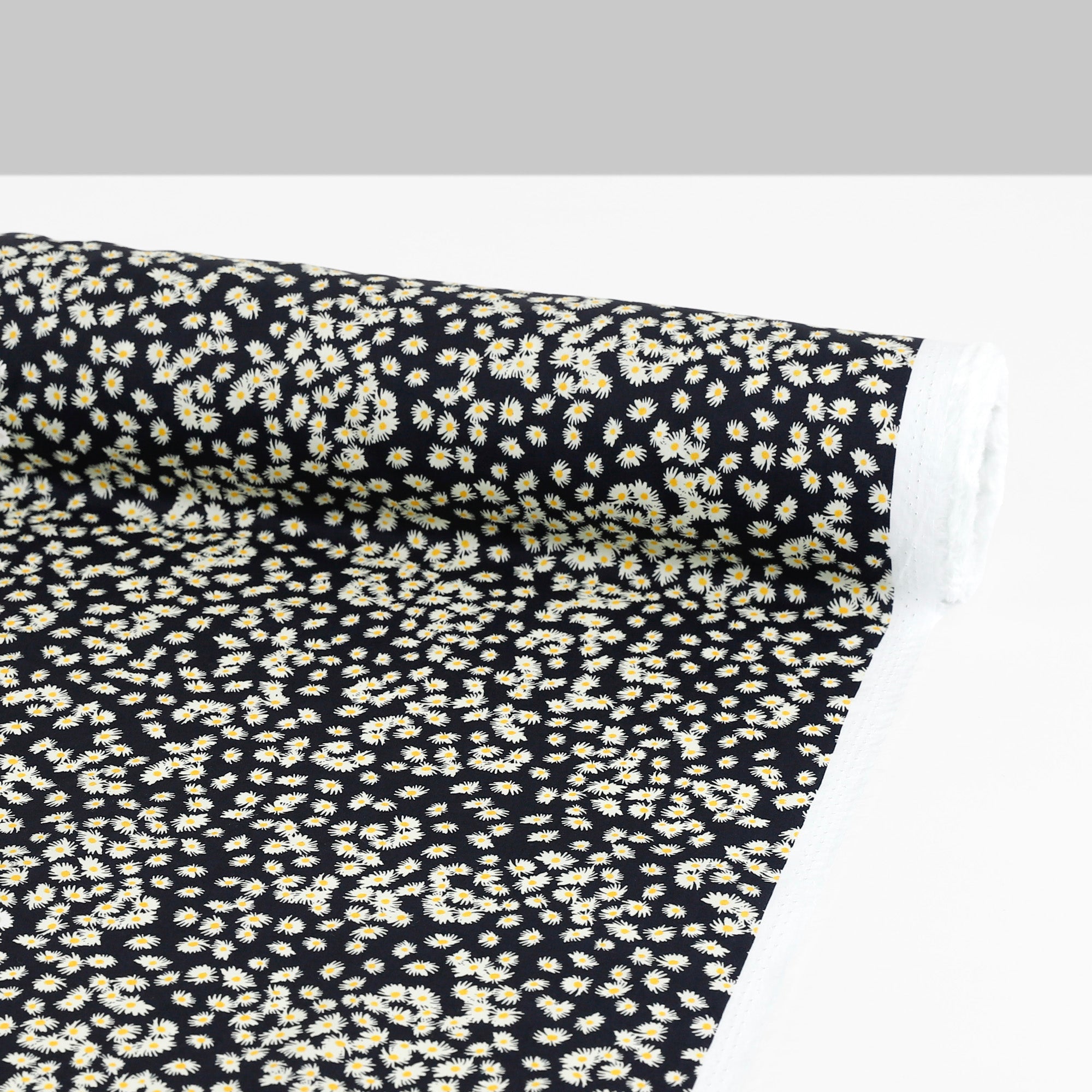 Daisy Pop Organic Cotton Lawn - Black Multi