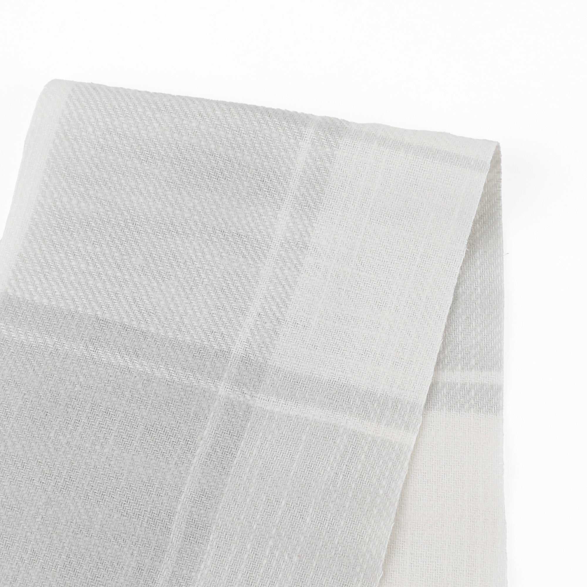 Brushed Plaid Cotton - Snow