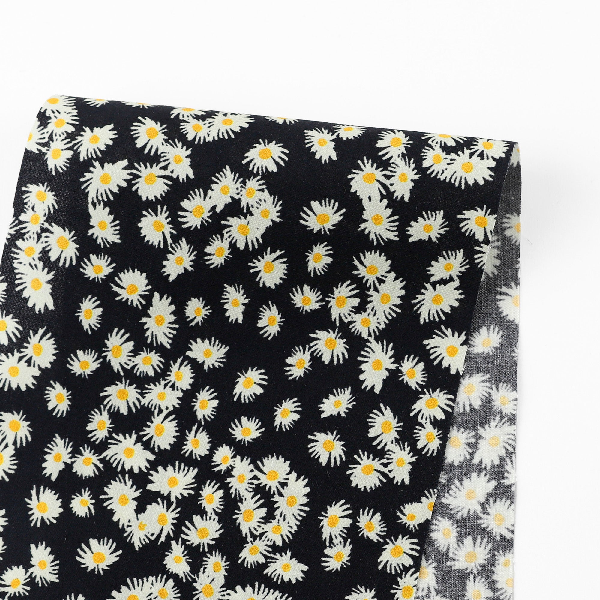 Daisy Pop Organic Cotton Lawn - Black Multi