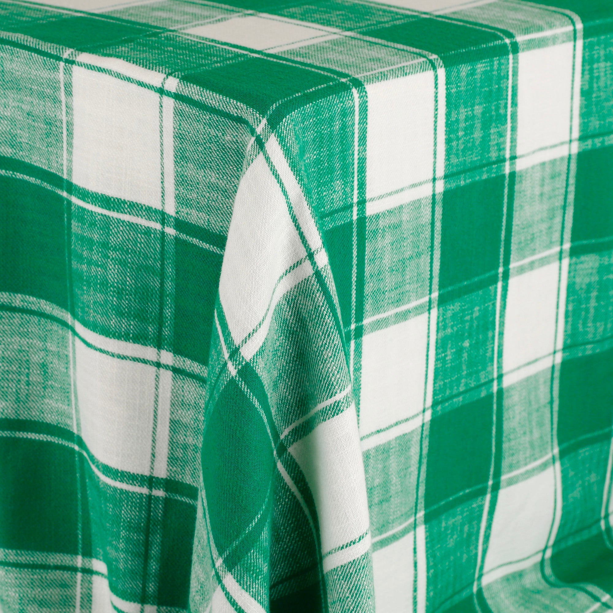 Brushed Plaid Cotton - Emerald