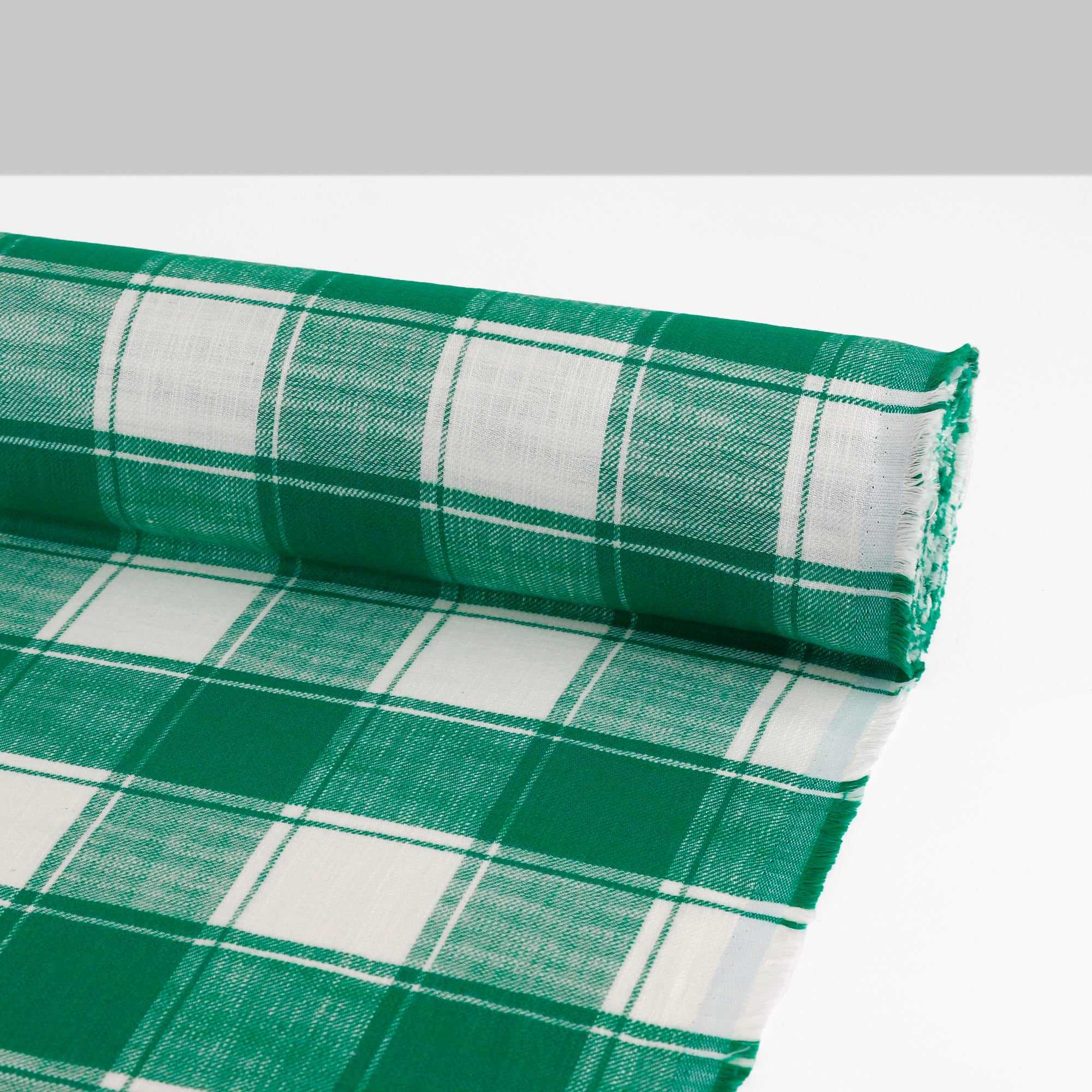 Brushed Plaid Cotton - Emerald