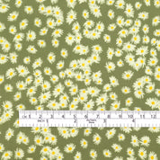 Daisy Pop Organic Cotton Lawn - Grass