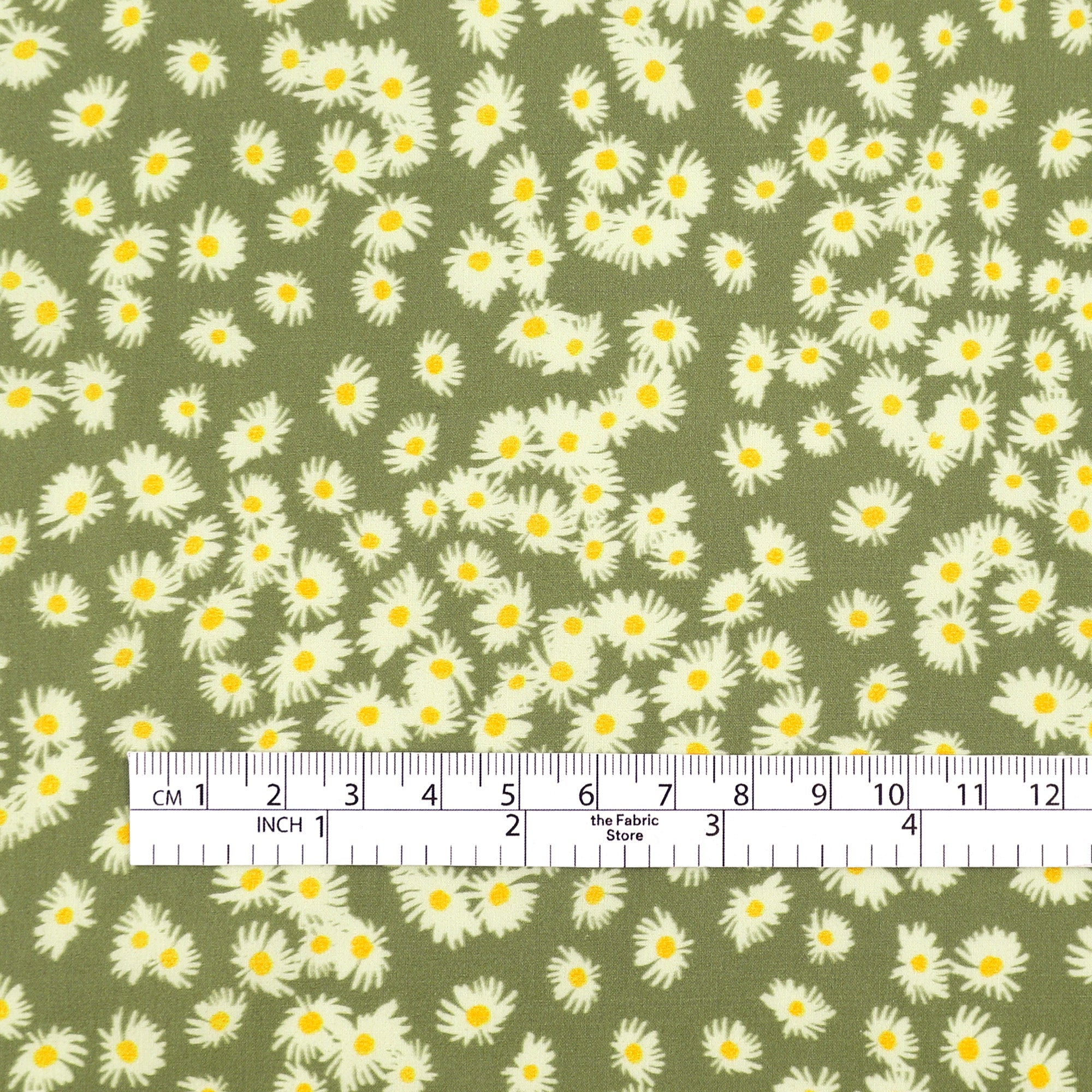 Daisy Pop Organic Cotton Lawn - Grass