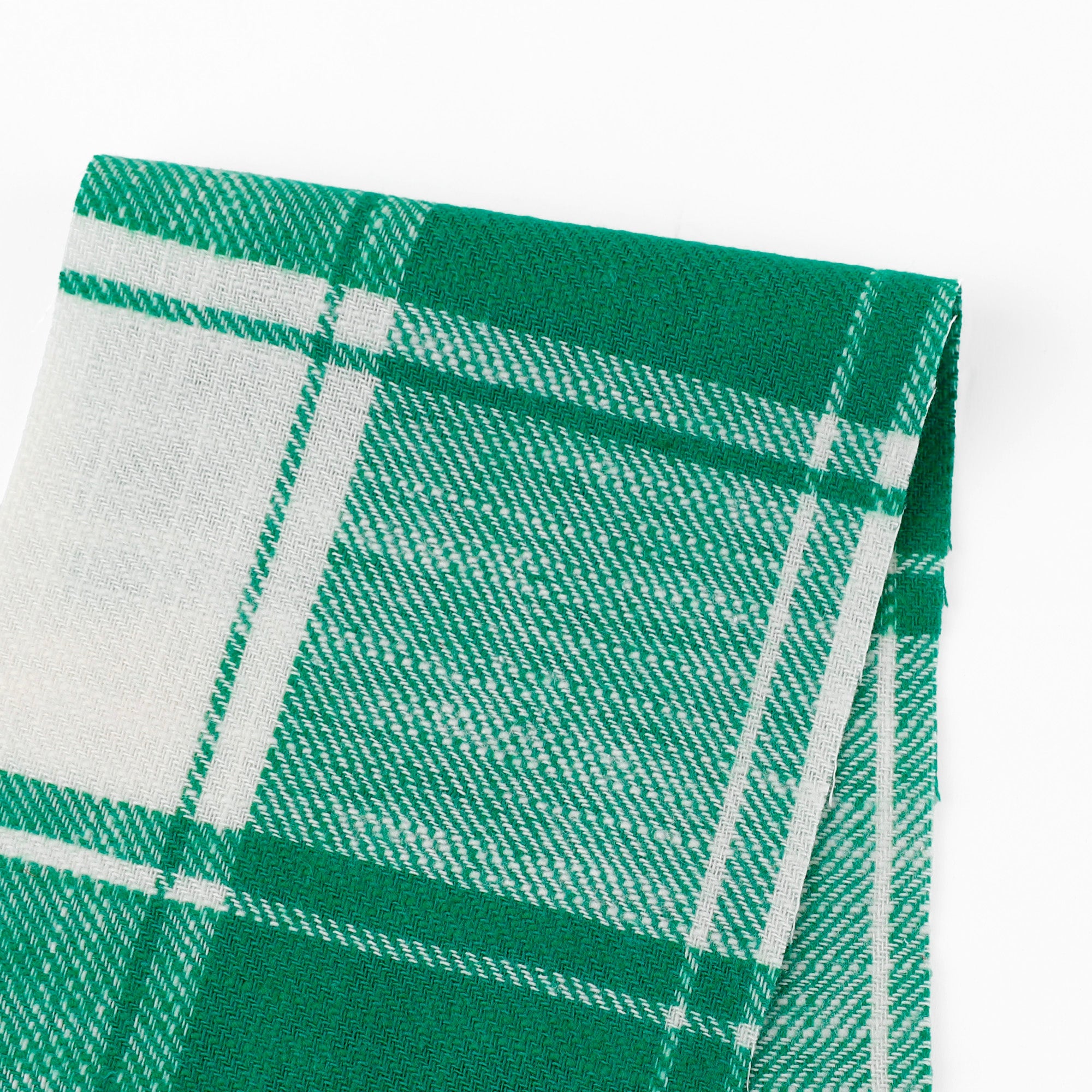 Brushed Plaid Cotton - Emerald