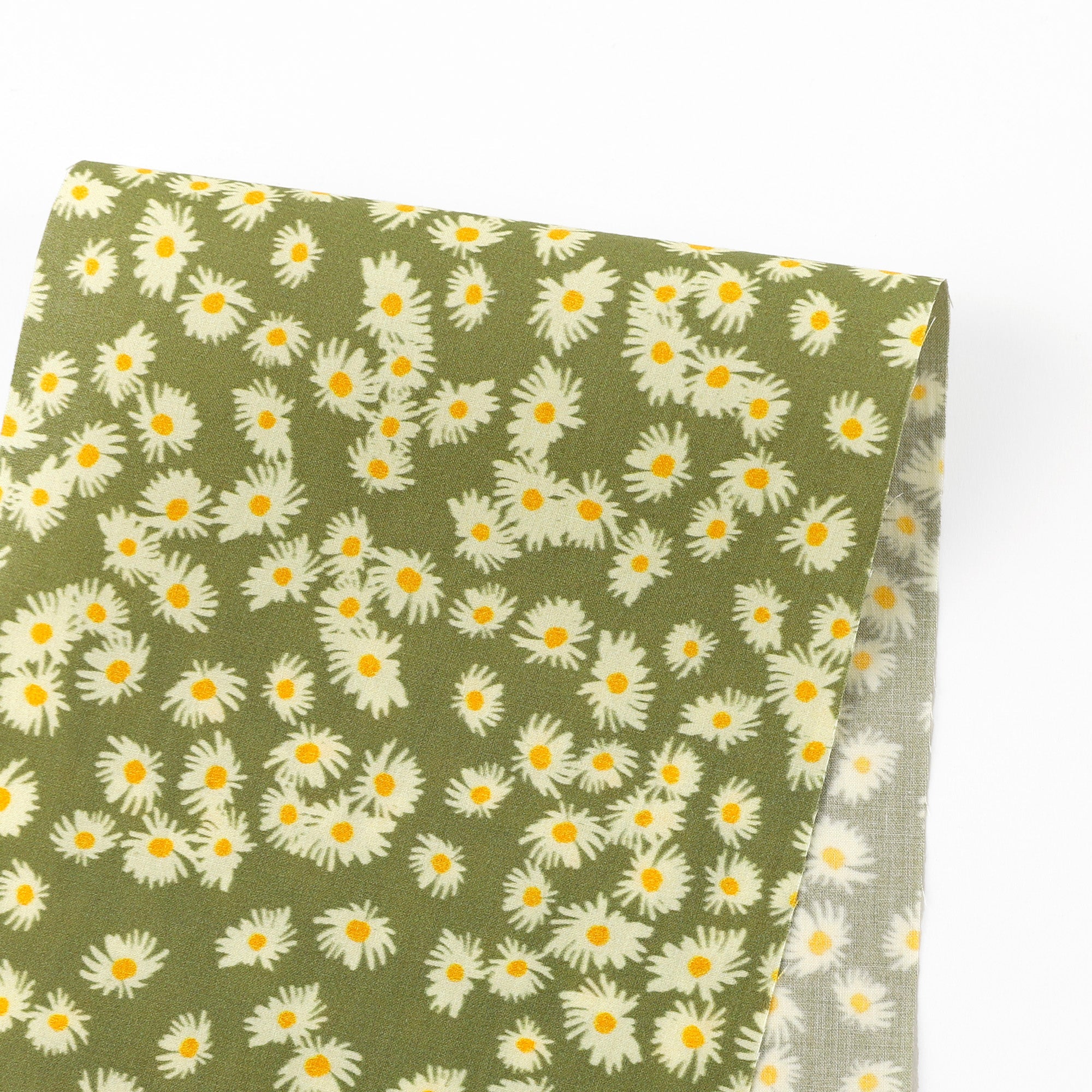 Daisy Pop Organic Cotton Lawn - Grass