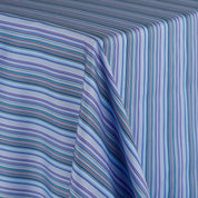 Multi Stripe Stretch Cotton Sateen - Dusk