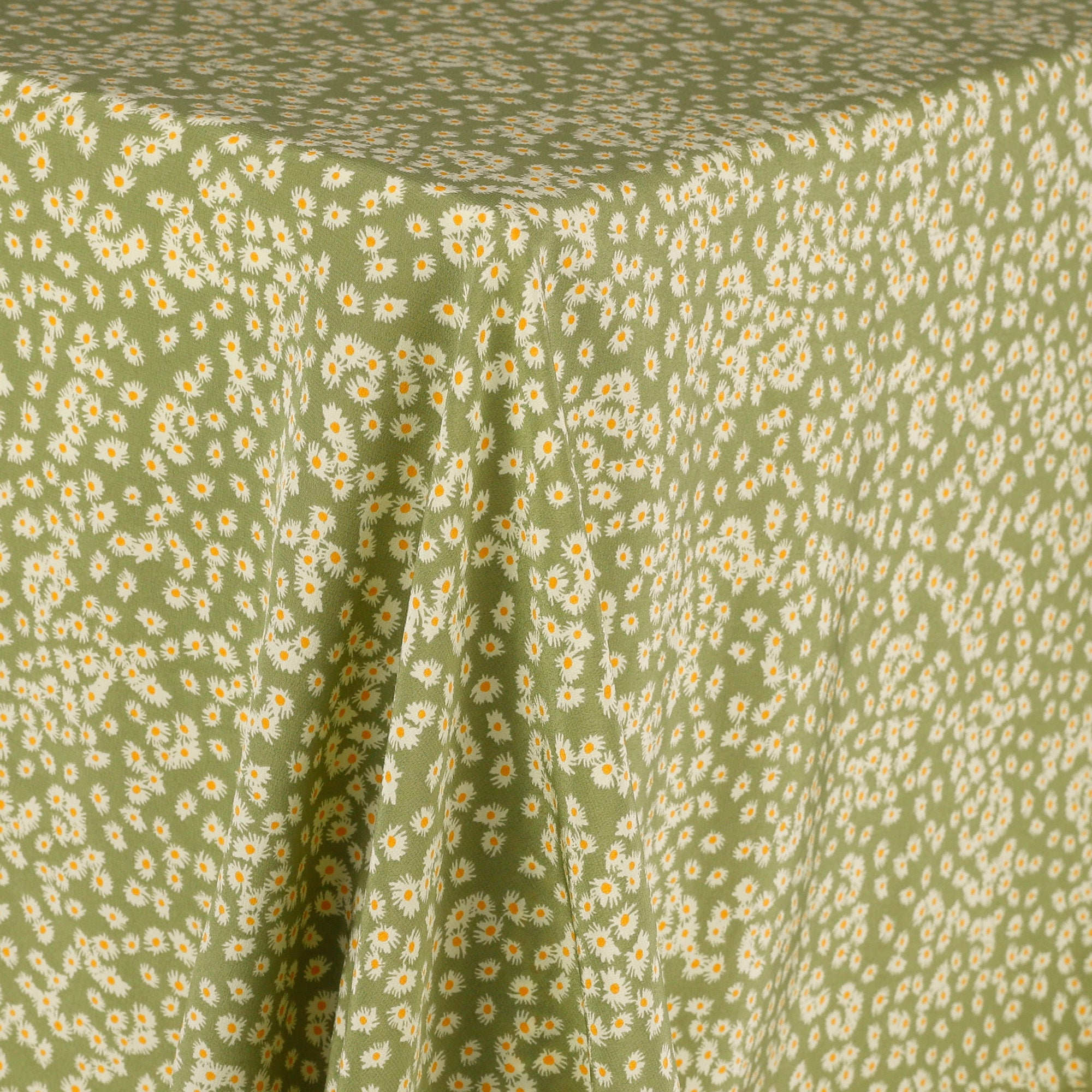 Daisy Pop Silk Crepe De Chine - Grass