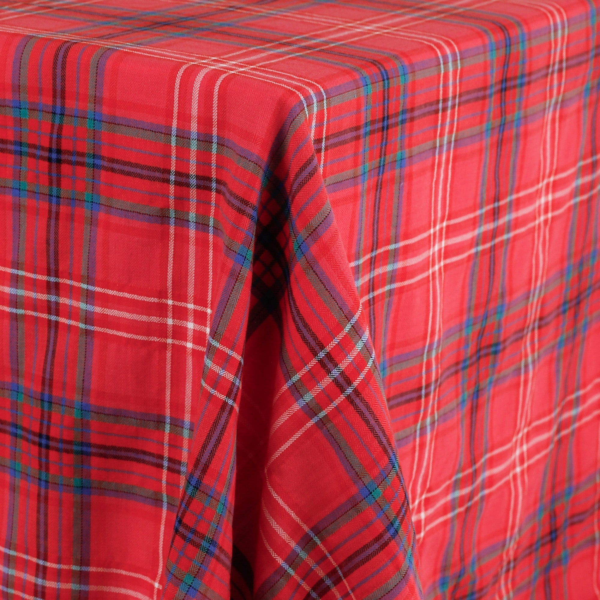 Lightweight Herringbone Cotton - Red Multi
