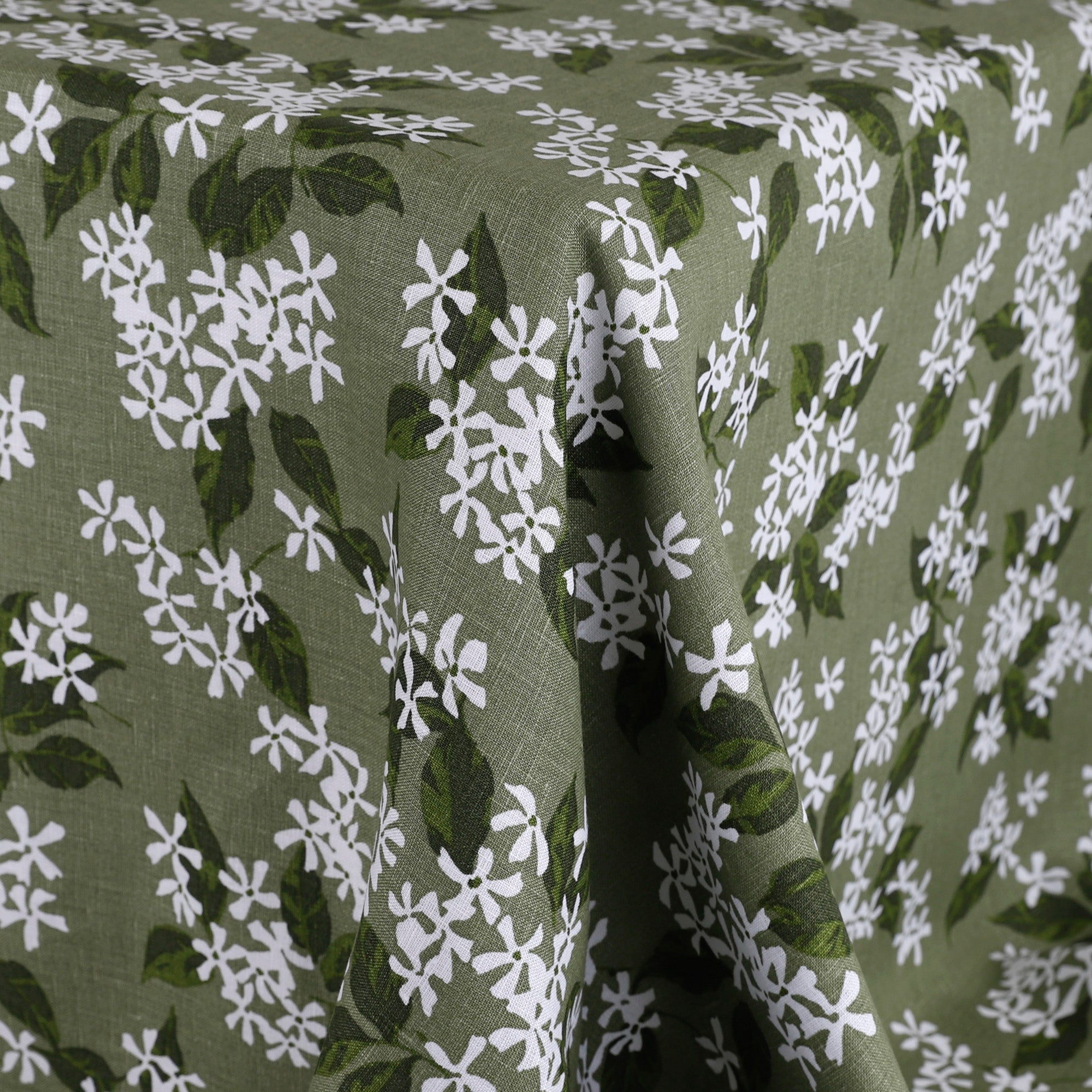 Star Jasmine Floral Linen - Sage